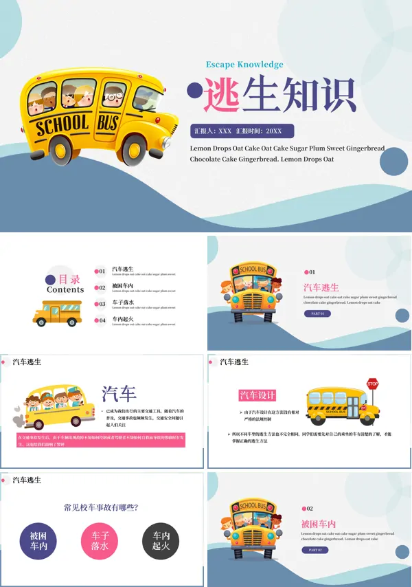 校车安全逃生PPT课件