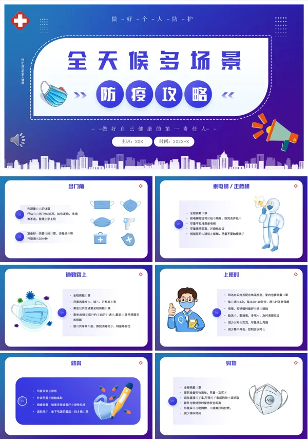 全天候多场景防疫攻略PPT课件