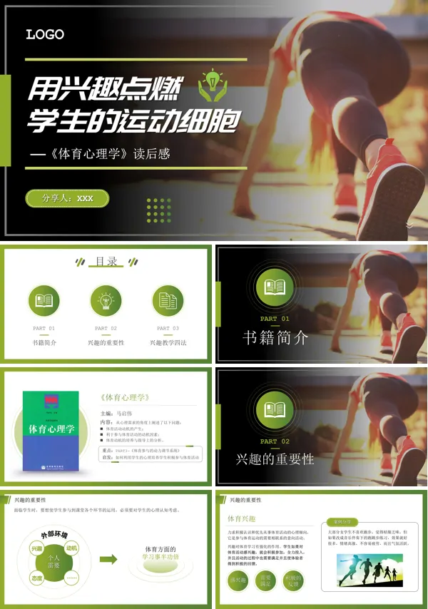 体育心理学读书分享读后感PPT