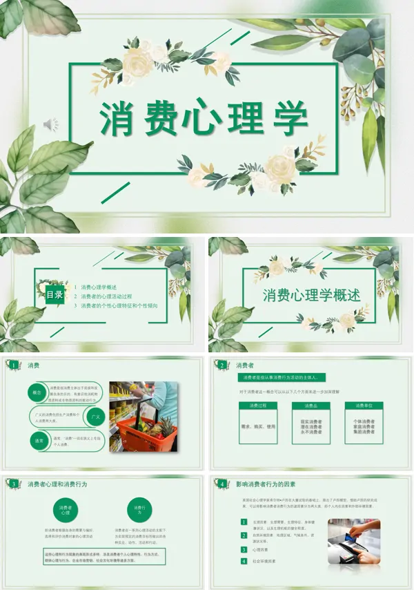 消费心理学PPT模板含讲稿