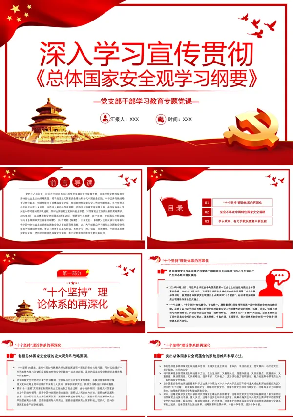深入学习宣传贯彻《总体国家安全观学习纲要》PPT专题党课