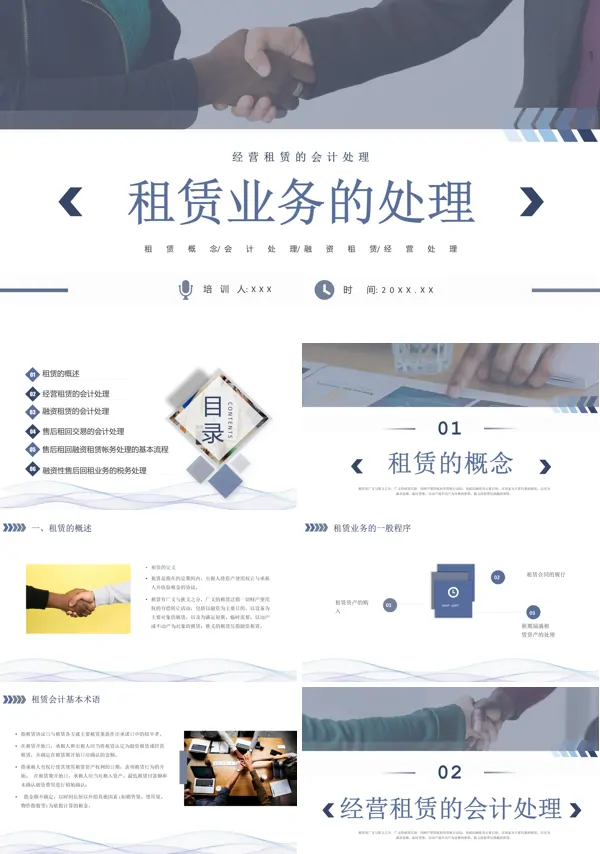 工作培训租赁业务处理PPT课件