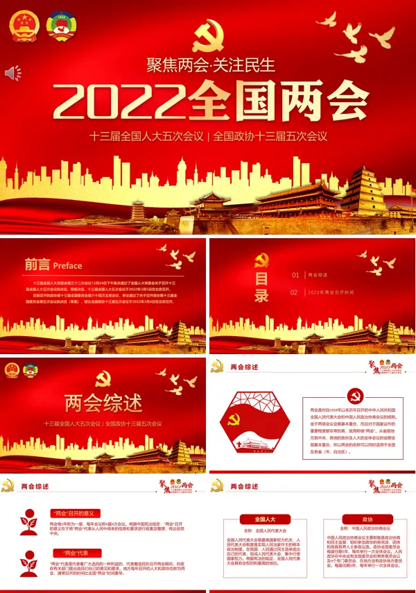 学习解读2022全国两会PPT