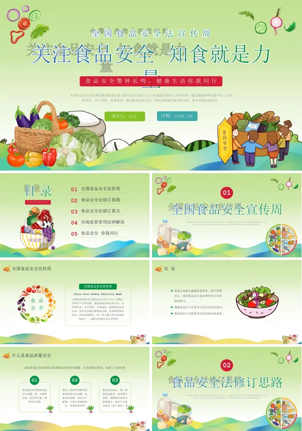 全国食品安全宣传周PPT课件免费下载