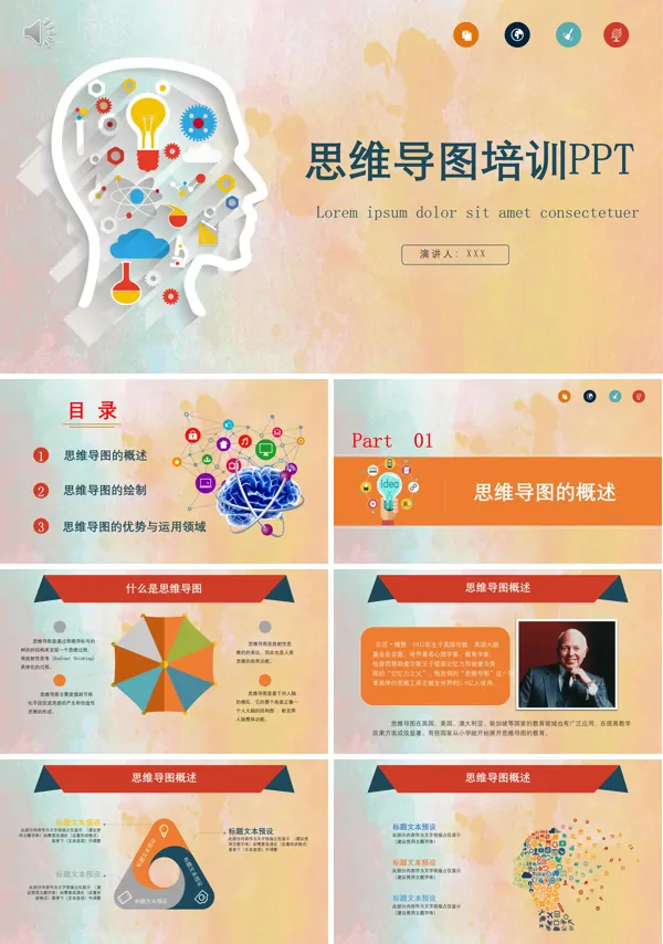 思维导图ppt模板