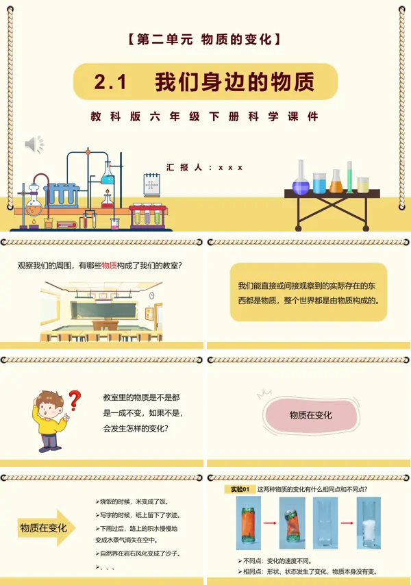 我们身边的物质课件PPT模板