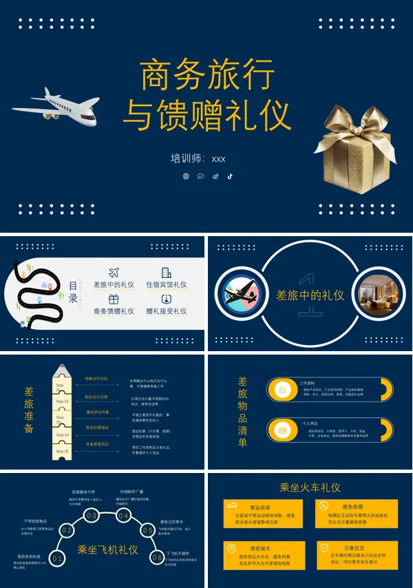 商务旅行与馈赠礼仪PPT