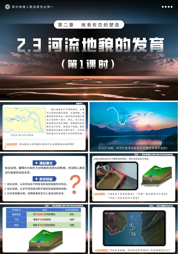 高中地理人教选择性必修一2.3河流地貌的发育第1课时PPT课件含教案