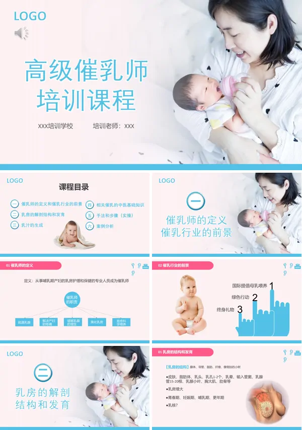 催乳师职业知识培训ppt模板