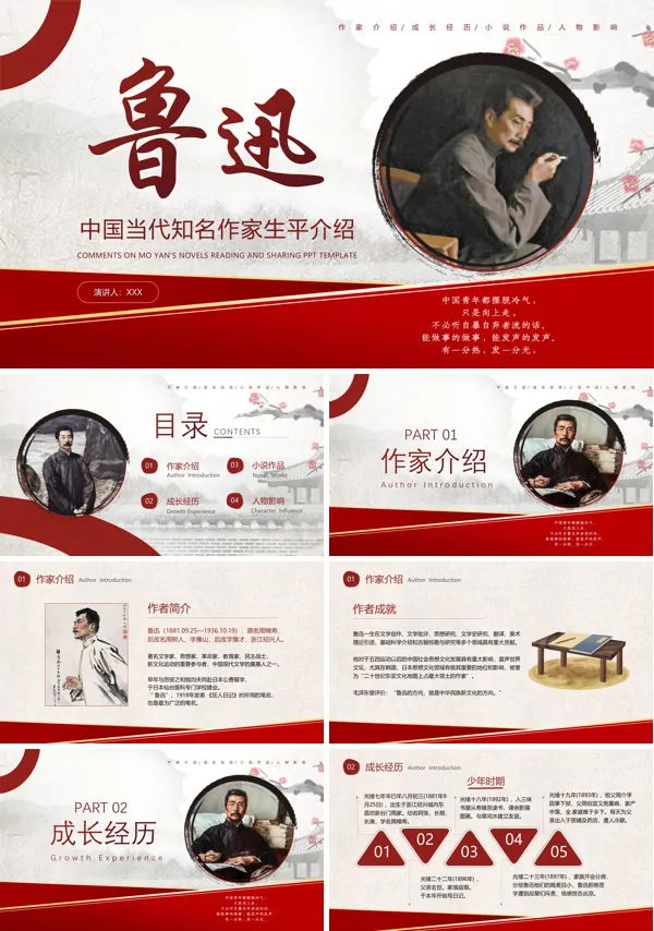 鲁迅生平简介PPT课件免费下载
