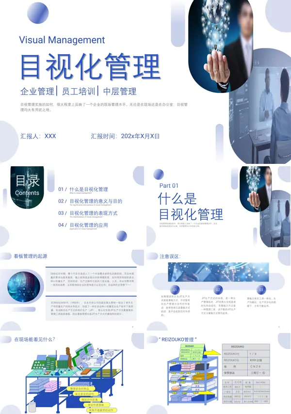 目视化管理企业管理员工培训PPT下载模板