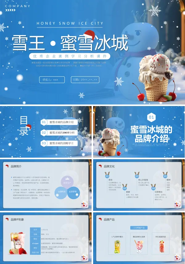 蜜雪冰城优秀企业案例分享培训PPT含讲稿