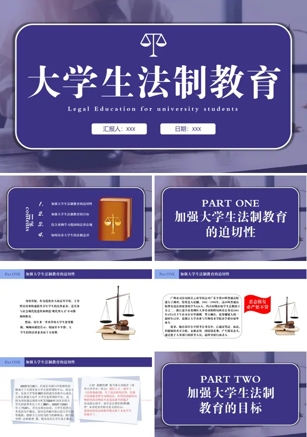 大学生法制安全教育讲座ppt课件