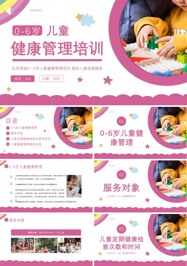 0-6岁儿童健康管理培训课件PPT模板