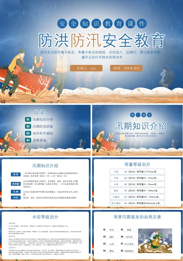 防洪防汛安全教育ppt