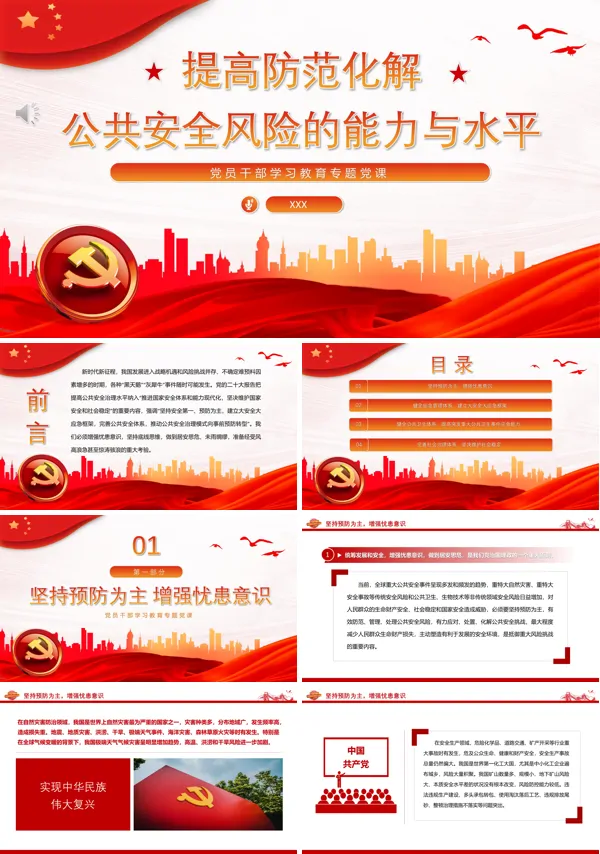 提高防范化解公共安全风险的能力与水平PPT专题党课