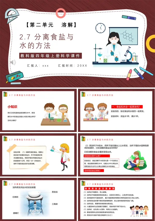 分离食盐与水的方法课件PPT模板