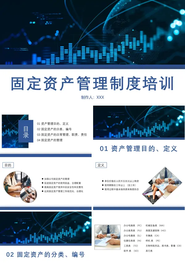 固定资产管理培训课件ppt模板