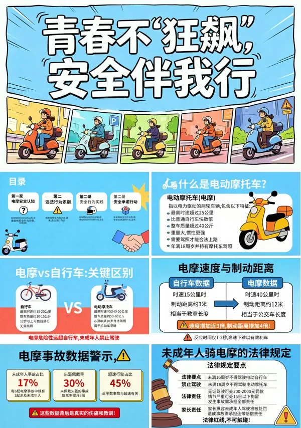 青春不狂飙安全伴我行小学生主题班会PPT含讲稿