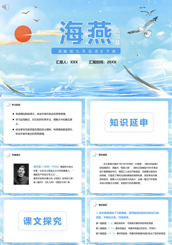 九年级下册语文海燕优秀PPT课件