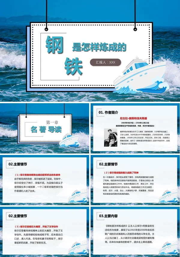 部编人教版八年级下册语文名著导读《钢铁是怎样炼成的》PPT课件
