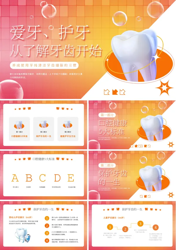保护牙齿主题讲座课件PPT含讲稿
