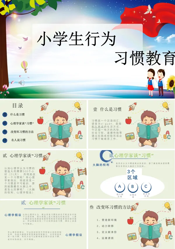 小学生行为习惯教育PPT