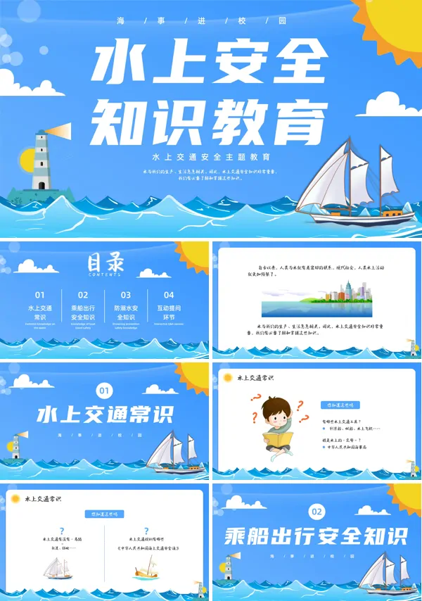 水上交通安全知识教学课件PPT
