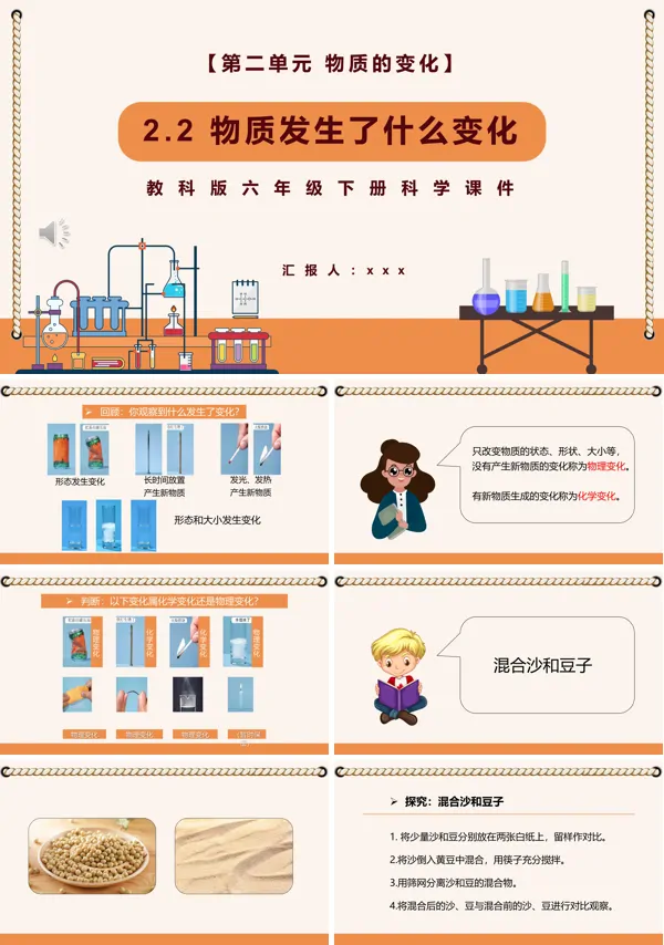 物质发生了什么变化课件PPT模板