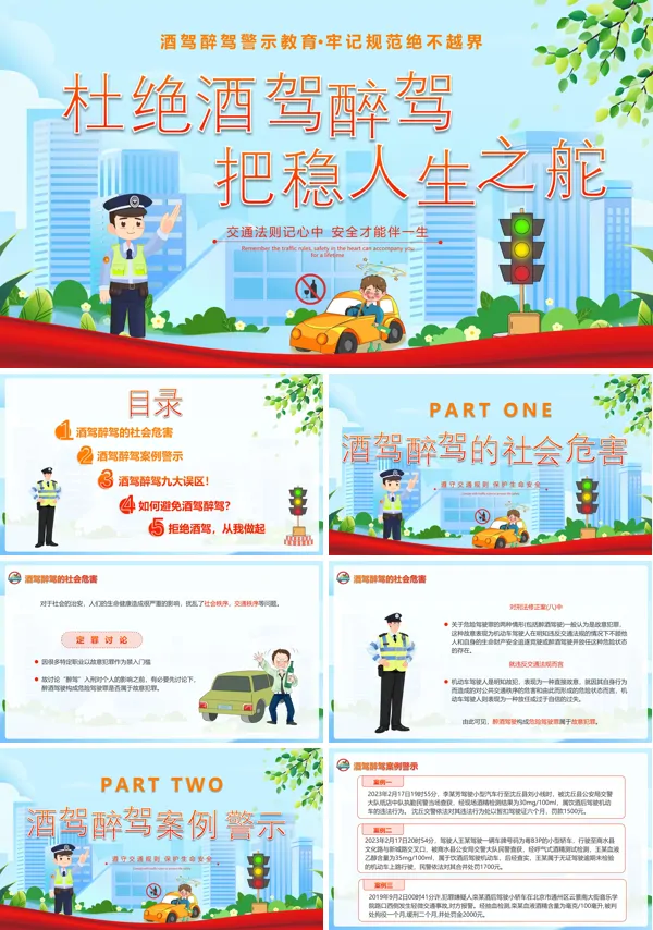 酒驾醉驾交通安全宣传课件PPT