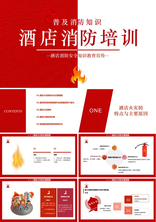 《酒店消防安全培训》PPT课件