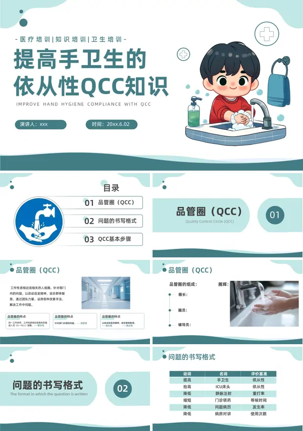 提提高手术室手卫生依从性QCCPPT模板含讲稿