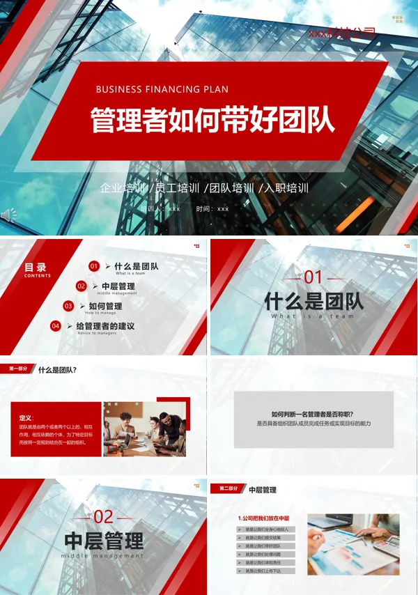 企业培训管理者如何带好团队培训PPT下载模板