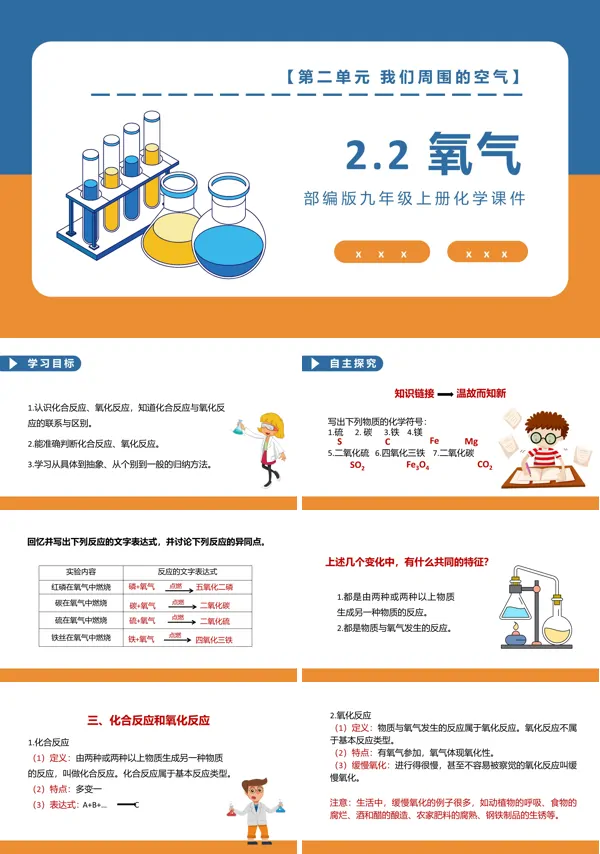 我们周围的空气氧气PPT课件下载模板