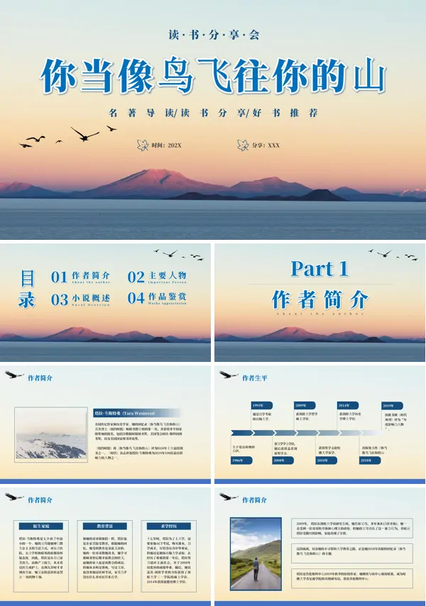 《你当像鸟飞往你的山》读书分享会PPT心得