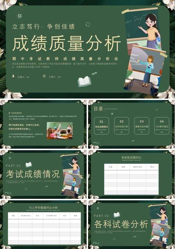 成绩分析会课件PPT