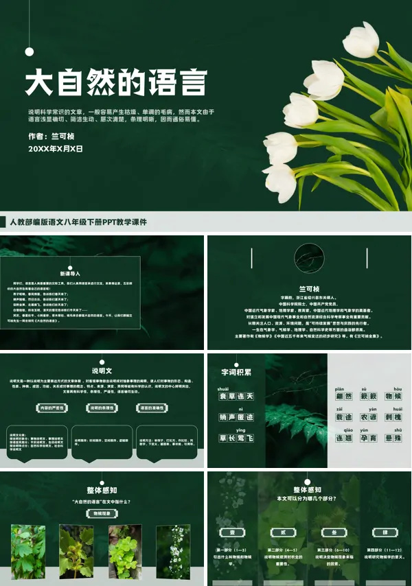 《大自然的语言》竺可桢PPT课件