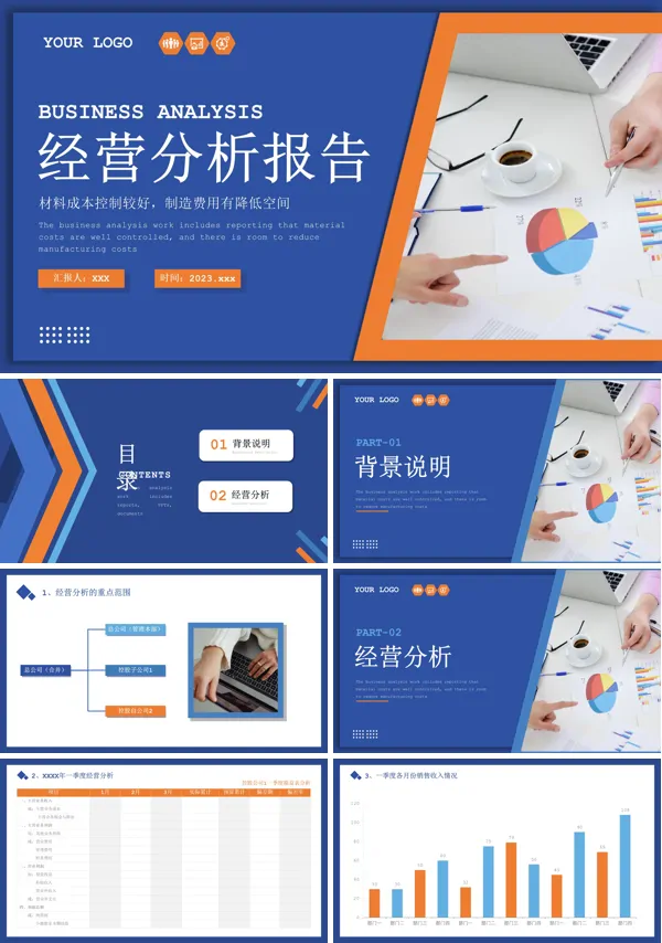 年度经营分析报告工作总结计划动态ppt模板下载