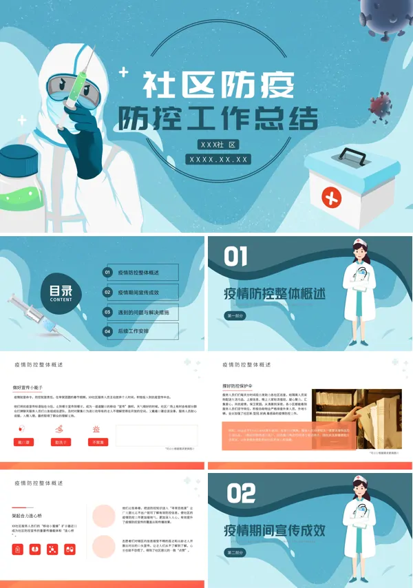 街道社区疫情防控工作总结ppt