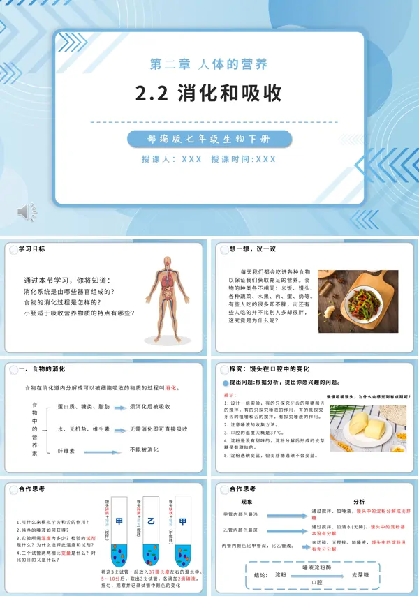 生物七年级下册消化与吸收PPT课件