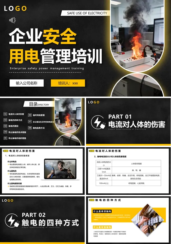 企业安全用电管理培训ppt课件模板含讲稿
