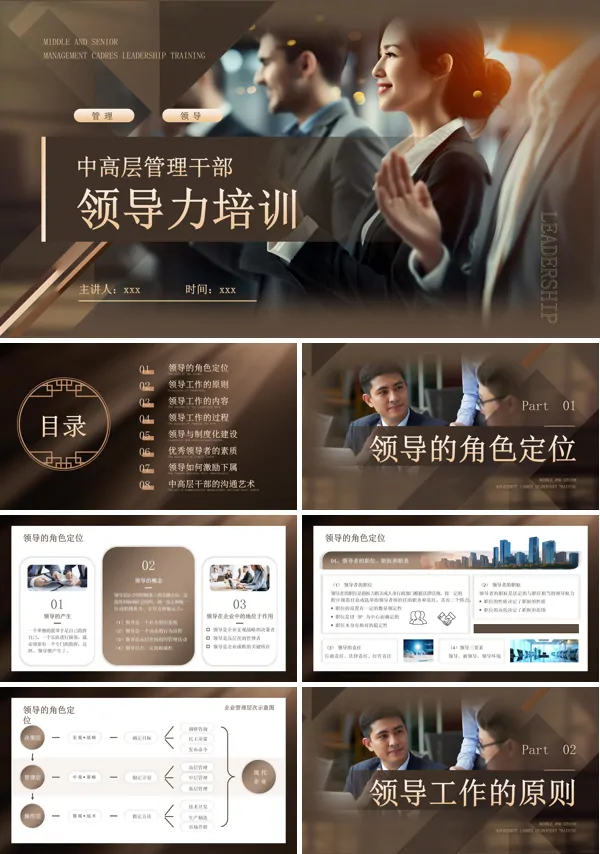 中高层管理干部领导力培训课件PPT模板