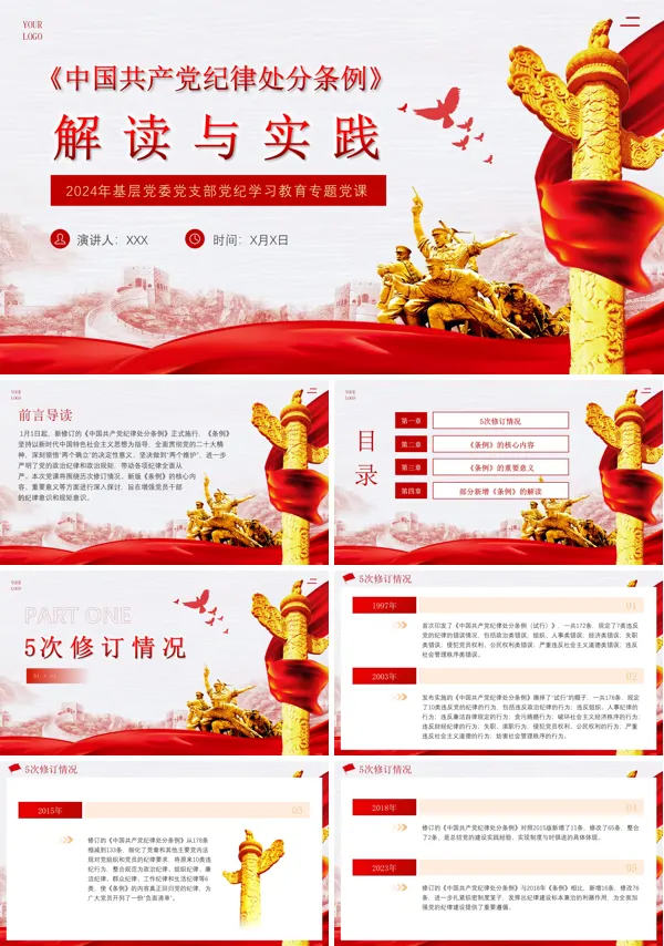 学习贯彻落实《纪律处分条例》专题党课PPT课件