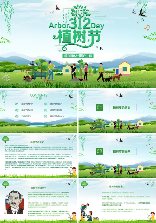植树节介绍PPT