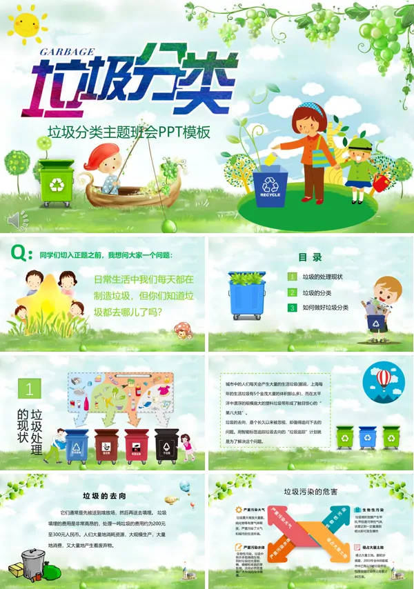 垃圾分类主题班会PPT