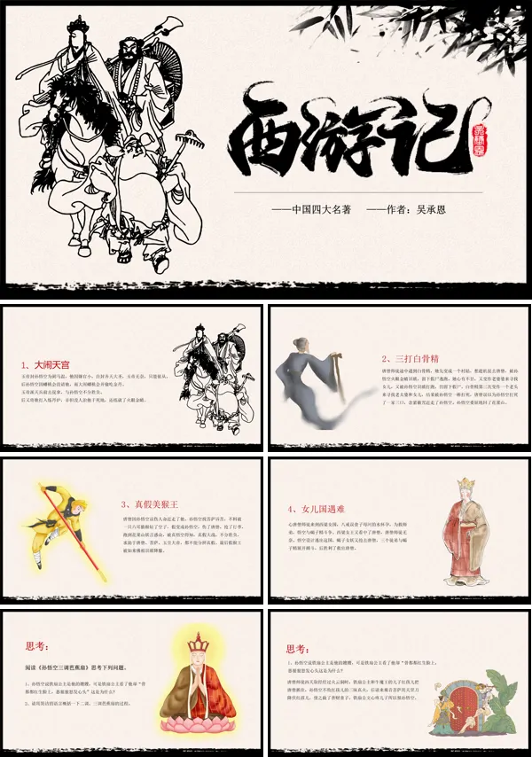 西游记读后感ppt课件完美版