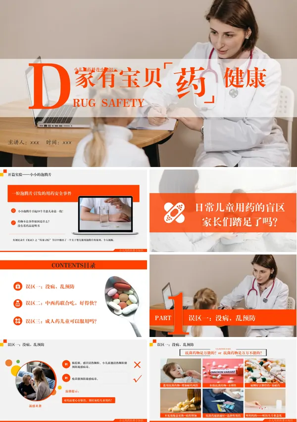 儿童用药安全知识科普宣传PPT下载课件