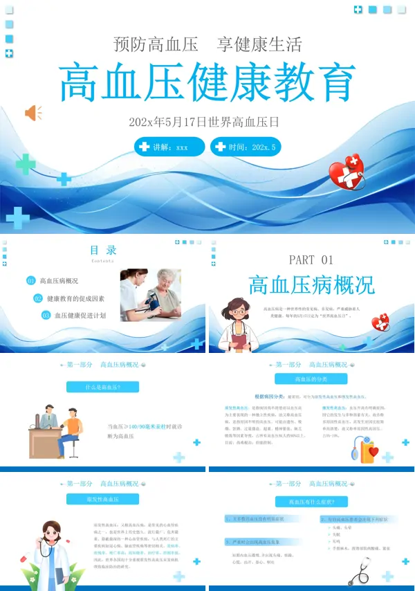 高血压健康教育讲座课件PPT