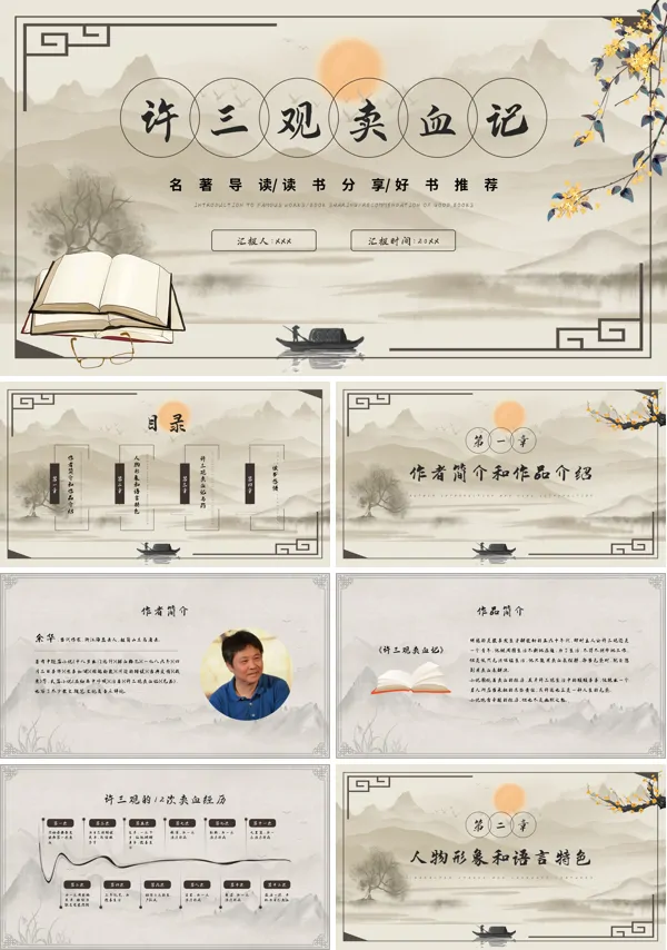 读书分享《许三观卖血记》PPT课件