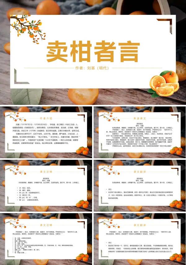语文九年级上浙教版27《卖柑者言》PPT课件